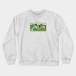 Colorado License Plate Tee - Grand Junction, Colorado Crewneck Sweatshirt